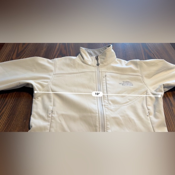 The North Face Apex Womens S Jacket cream gray full zip outdoors cozy hiking - Picture 6 of 16